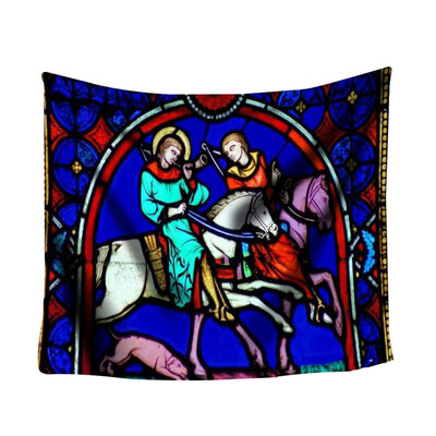 

Gobestart Colorful Print Tapestry Art Room Notre Dame Wall Hanging Tapestry Art Nature
