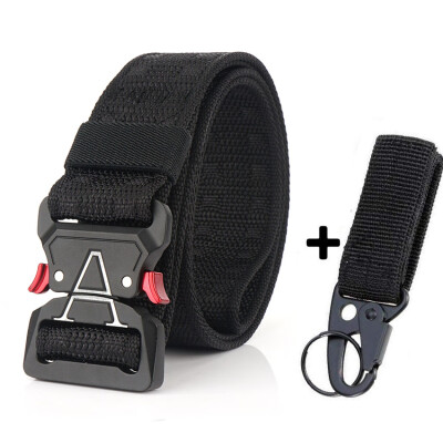 

Luxury Canvas Belt Thick Tactical Designer Belts For Jeans High Quality Casual Nylon Waist Belt Metal Buckle Black Cobra Belt