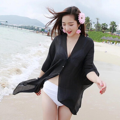 

Gobestart Women Chiffon Beach Cover up Swimsuit Kimono Cardigan Shawl Beach Wrap Cover up