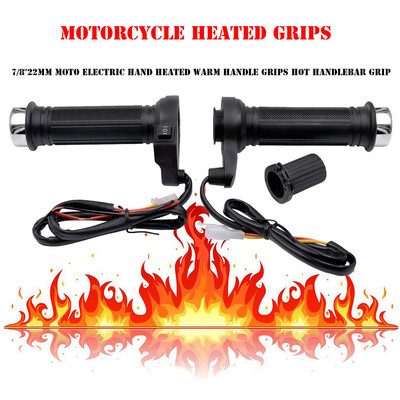 

Tailored 22mm 78 Motorcycle Electric Heated Grips 70 50 Handlebar Handle Black