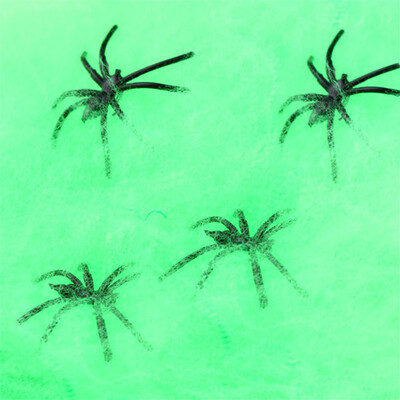 

Toponeto Cotton Spider Web Halloween Props Spider Home Bar Party Festival Decoration