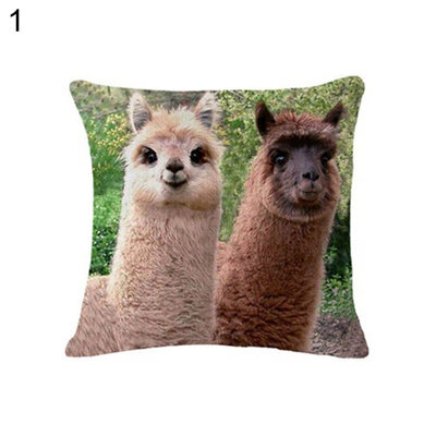 

Llama Alpaca Linen Throw Pillow Case Cushion Cover Sofa Bed Car Office Decor