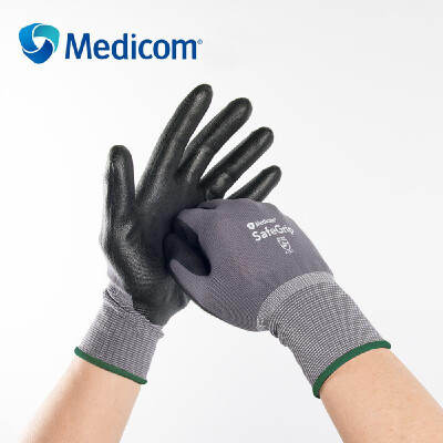 

Medicom 1152 Safety Glove Nylon With Nitrile Coated Working Gloves Abrasion-proof for Gardening Machining Warehousing Transportati