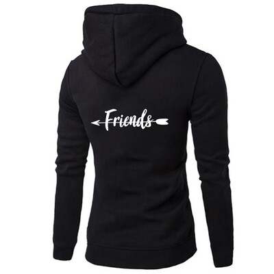 

Best Friends Letter Printed Hooded Sweatshirt Women Bff Hoodie Long Sleeve Letter Printing Pullover Tops