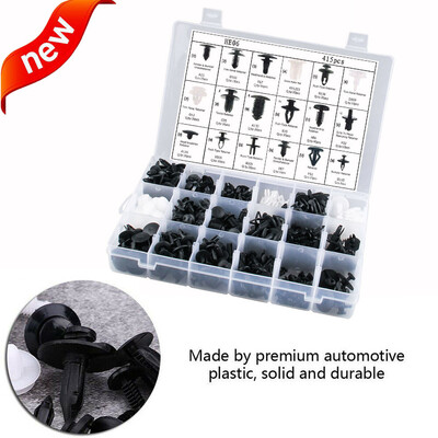 

Tailored 415 PCS Auto Fastener Series Car Push Pin Clips Door Panel Bumper Fasteners