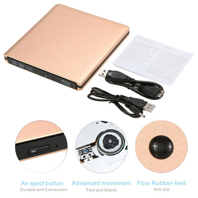 

USB30 External SATA Optical Drive Portable DVD-RW DVDCDVCD Player Burner Recorder for PC Laptop