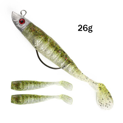 

Soft Jig Fish Lead Head Fishing Lure 100mm154g 120mm26g Jigging Soft Bait Fishing Tackle For Ice Fishing Saltwater Fresh