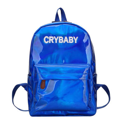 

Street Preppy MenWomen Backpack Hologram Laser Boy Girl Shoulder Schoolbag