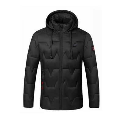 

Men Women USB Electric Heating Hooded Coat Waterproof Winter Vest Jacket Warmer