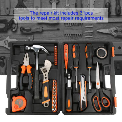 

Greensen 31pcs Socket Wrench Tool Kit Screwdriver Knife Toolbox Professional Repairing Tool Set