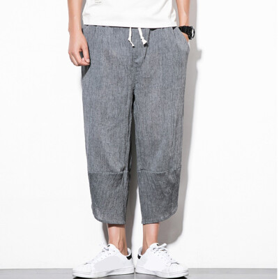 

Gobestart Mens Summer New Style Harrens Baggy Wide-Legged Pants Fashion Comfortable Pant