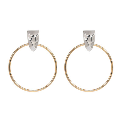 

Women Big Round Metal Dangle Earrings Trendy Statement Zinc Alloy Drop Earrings Brand Jewelry Accessories