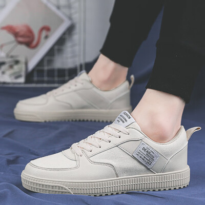 

Small white shoes mens shoes 2019 summer new wave shoes Korean version of the trend of summer breathable wild canvas white shoes shoes