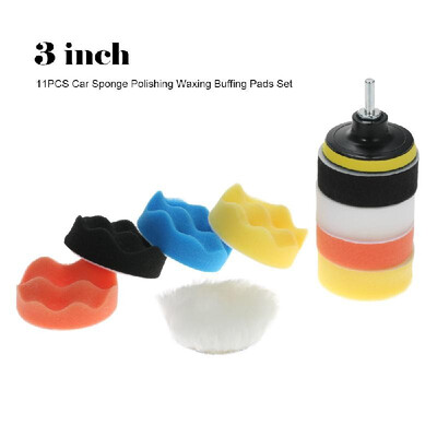 

11PCS Brand New 3" 80mm Car Polishing Pads Waxing Foam Buffing Pad Sponge Kit Set for Car Polisher Buffer Waxer Sander Polishing