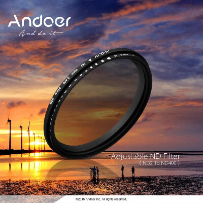 

Andoer 62mm ND Fader Neutral Density Adjustable ND2 to ND400 Variable Filter for Canon Nikon DSLR Camera