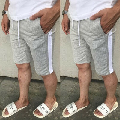 

Mens Slim Tracksuit Bottoms Skinny Jogging Joggers Striped Sweat Pants Trousers