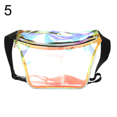 

Women Clear Hologram Laser Crossbody Shoulder Pouch Chest Waist Bag Fanny Pack