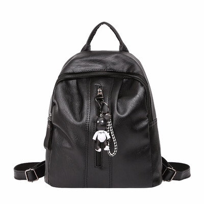 

fashion PU Leather backpack women casual Urban travel bags Wild school bag