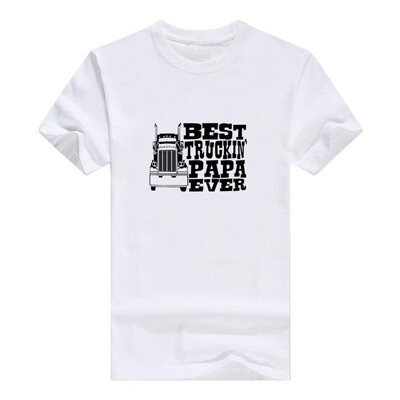 

Fathers Day Gift For Grandpa Best Truckin Papa Ever Truck Driver Men t-Shirt
