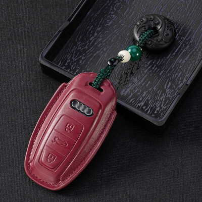 

Applicable to 19 Audi car key case A8L A6L A7 key case high-grade leather key case key chain for men&wome