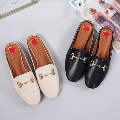 

528-9 Korean fashion sweet banquet slim womens shoes flat with shallow mouth Baotou super move af