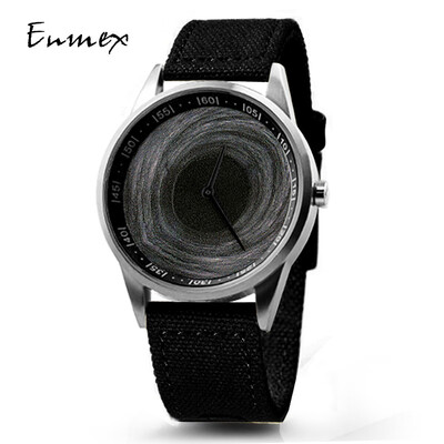 

Creative design of watch oil picture canvas belt sports waterproof steel watch when translating holiday gift Enmex