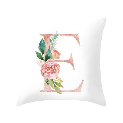 

Siaonvr Letter Pillow Alphabet Cushion Cover for Sofa Home Decoration Flower Pillowcase