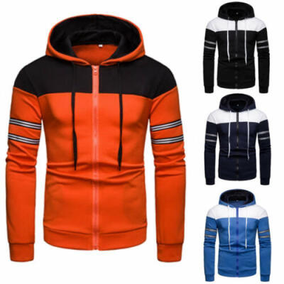 

Mens Winter Hoodies Slim Fit Hooded Sweatshirt Outwear Sweater Warm Coat Jacket