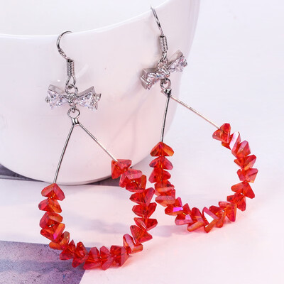 

Trend jewelry exquisite earrings fashion personality amethyst earrings bow earrings exquisite woman small accessories