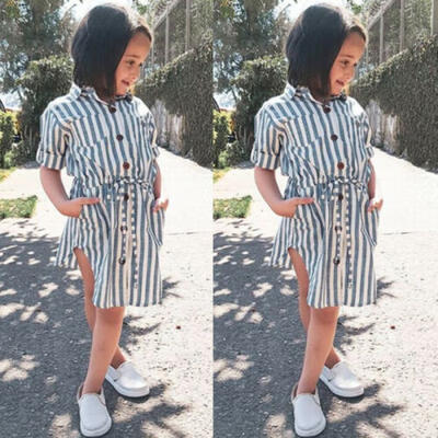 

Toddler Kids Baby Girls Long Sleeve Plaid Shirt Blouse T-shirt Tees Tops Clothes