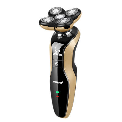 

5-head Electric Shaver Waterproof 5D Floating Razor W 1 X Nose Hair Shavers And 1 X SideburnsTrimmer - EU Plug