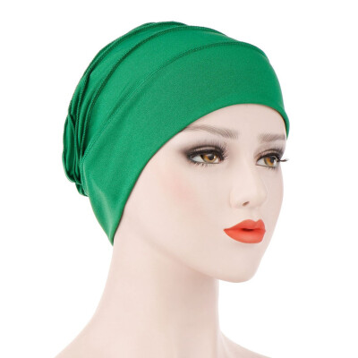 

Muslim Women Cancer Elastic Hat Hair Loss Cap Chemo Turban Cover Headwear Beanie