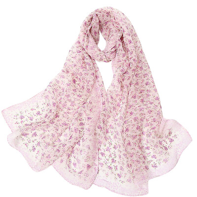 

Gobestart Fashion Women Small Floral Printing Long Soft Wrap Scarf Ladies Shawl Scarves