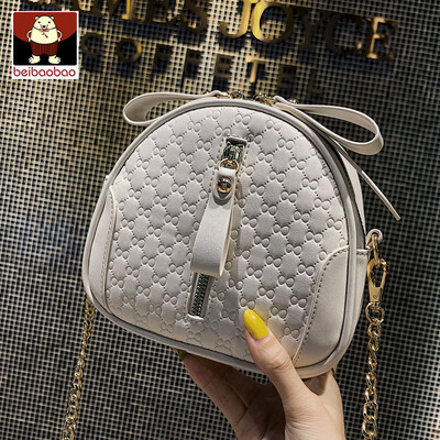 

Ins new small bag women 2019 new Korean fashion small round bag Lingge chain shoulder slung