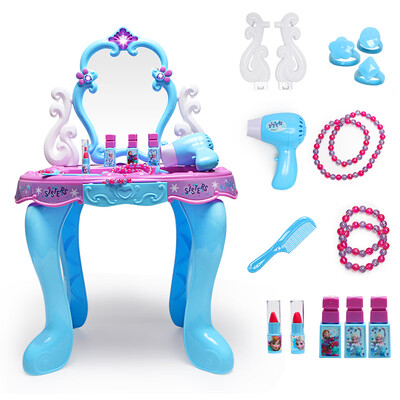 

Disney girl play dress up home dressing table simulation dressing table role play ice romance toy childrens day gift