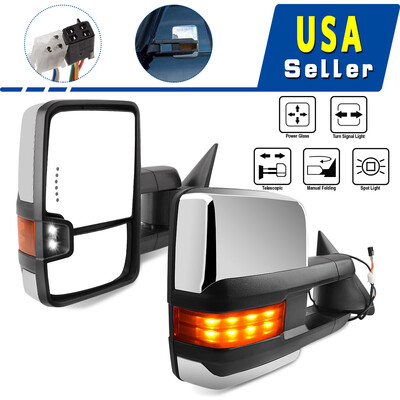 

for 88-98 Chevy GMC CK Series Truck Towing Mirrors Chrome Power Signal Backup