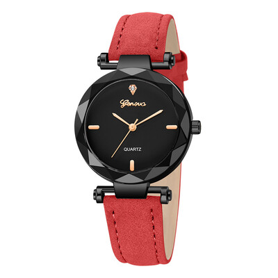 

Geneva Women Watches Scale Irregular Dial Ladies Quartz Wristwatch High Quality Leather Strap Casual Clock Gift Montre Femme