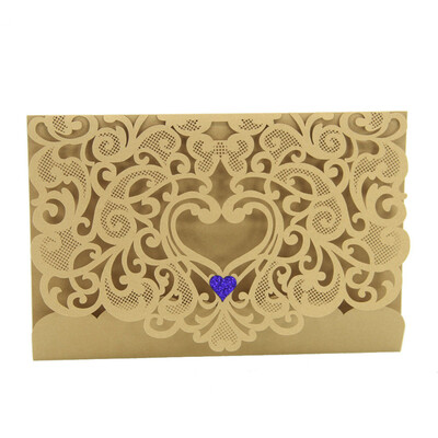 

〖Follure〗20 Pcs Delicate Carved Romantic Wedding Party Invitation Card Envelope