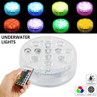 

1PCS 13LED RGB Waterproof Submersible Vase Light for Wedding Party Fish Tank Decor With Remote Control