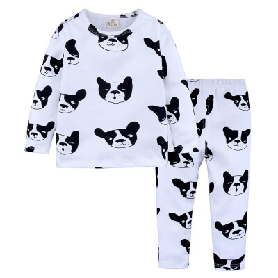 

Toddler Baby Boy Girl Kids Print Tops T-shirt Pants Pajama Sleepwear 2Pcs Set