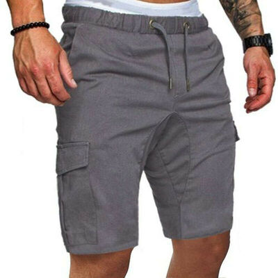 

Stylish Men Cargo Work Shorts Elasticated Summer Casual Combat Pants Trousers