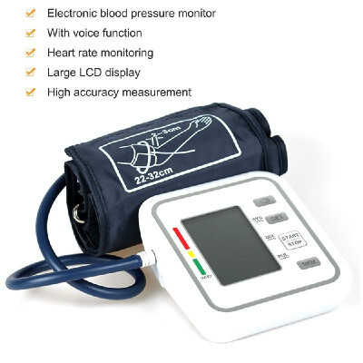 

Upper Arm Style Automatic Electronic Blood Pressure Monitor with Large LCD Display Digital Intelligent Blood Pressure Meter Measur