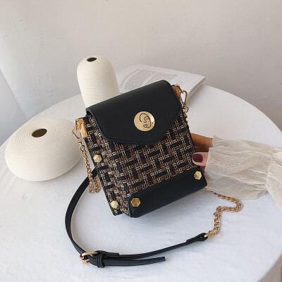 

Summer ins super fire woven bag female 2019 new Korean version of the wild single shoulder slung fashion chain small square bag