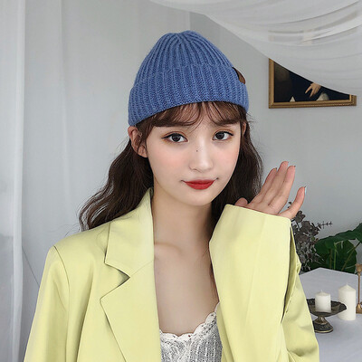

Ins knitted hat womens autumn&winter dome guaspi hat Korean Yayan hooligan wool hat students street cold hat men