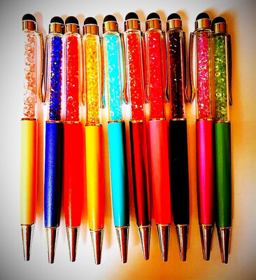 

Creatway beautiful smartphone tablet touch pen capacitive pen with ballpoint pen for recycling use multi colors 10pcs