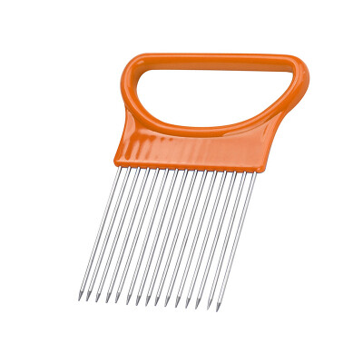 

Onion Vegetables Slicer Cutting Aid Holder Guide Slicing Cutter Safe Fork