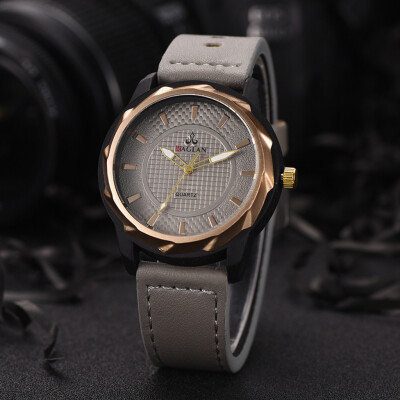 

Gobestart Fashion Men Quartz Watch High Quality Leather Mens quartz watch