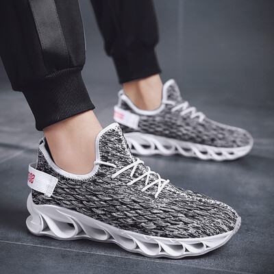 

2019 spring blade coconut sports mens shoes Korean version of the trend of wild casual shoes flying woven mesh breathable running shoes