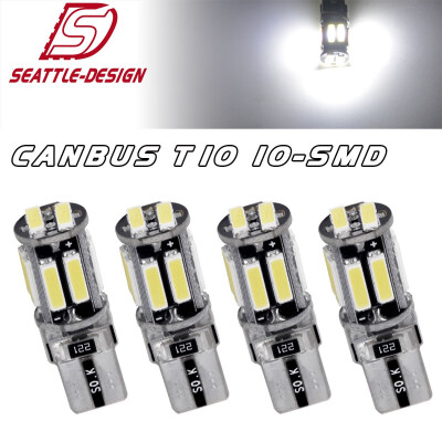 

4X 7000K Cool White 7020 T10 192 194 LED Canbus Dome License Plate Parking Light