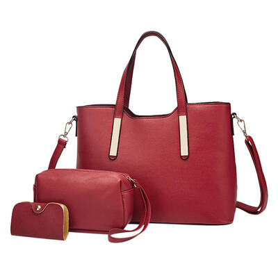 

3pcsSet Women Leather Shoulder Handbags Totes Crossbody Mini Card Clutch